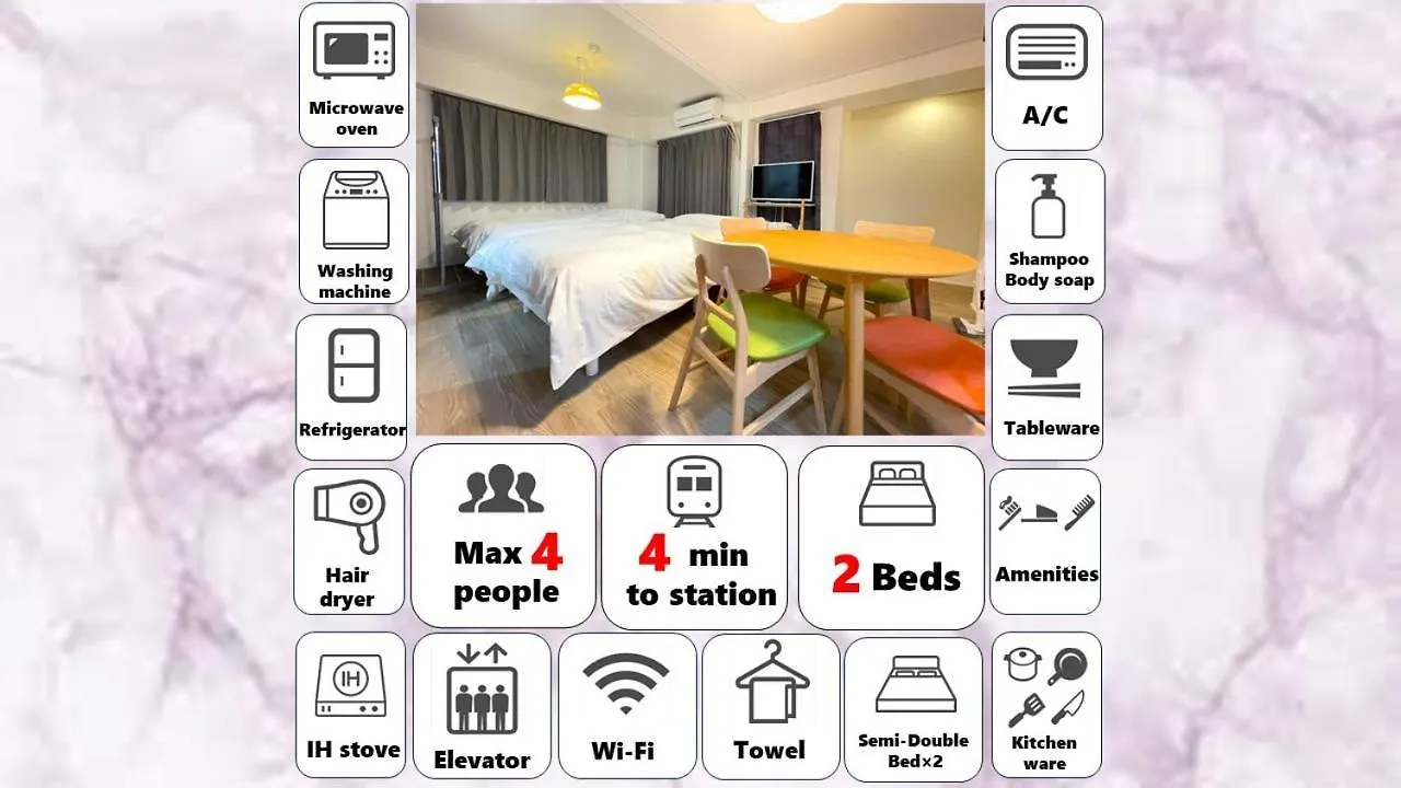 マルチステイ大阪アメ村 3A Appartement 0*, Osaka Japan